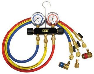 CPS Products MB234 Black Max Dual Brass AC Manifold for R 12 & R 134A