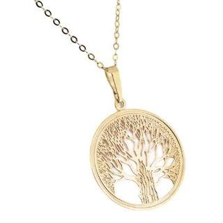 Jewelry For Trees 14KT Yellow Gold Tree of Life Pendant W