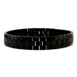Mens Tungsten Carbide Black plated Snake link Bracelet (11 mm