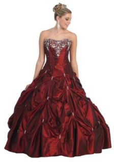 Ball Gown Strapless Formal Prom Wedding Dress #2714
