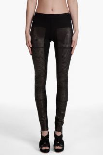 Rozae By Rozae Nichols Perforated Leather Leggings for women