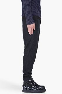 T By Alexander Wang Charcoal Brushed Wool Lounge Pants for men