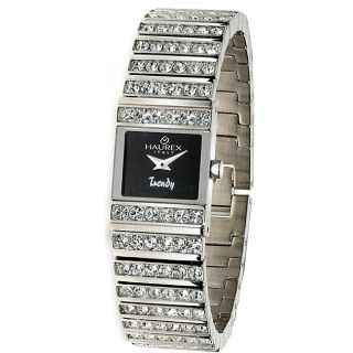 Haurex Italy Trendy Womens Stainless Steel Crystal Watch