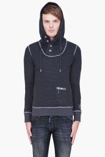 Diesel Charcoal Sibyll Hooded Pullover for men