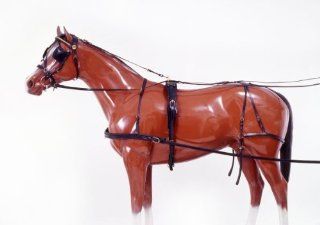 Tough 1 Leather Horse Harness   Black   Small Horse