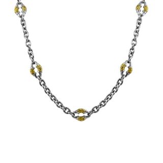 Scott Kay Sterling Silver and 18k Gold Necklace