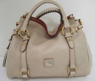  Dooney & Bourke Florentine Leather Small Satchel Oyster Shoes