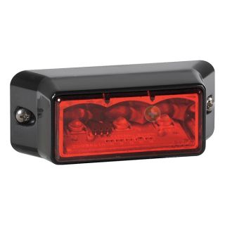 Federal Signal IPX312 4 Warning Light, LED, Red, Surf, Rect, 3 1/2 L
