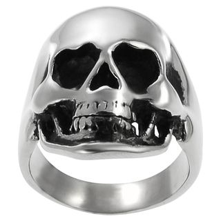 Daxx Stainless Steel Mens Large Skull Ring