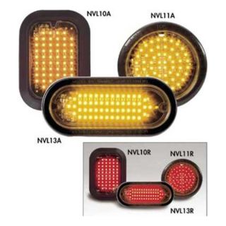Nova LEDWIC35R Warning Light, LED, Rd, Grommet, Rect, 5 In L