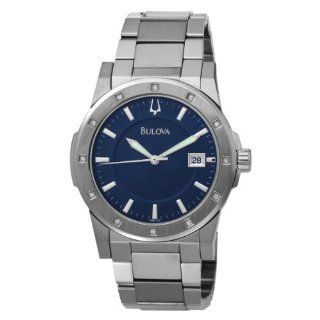 Bulova Mens 96E105 Diamond Accented Silver Dial Bracelet Watch