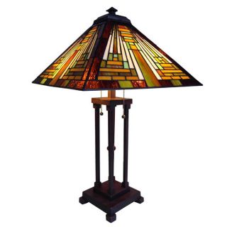 Tiffany Style Chloe Mission Design Antique Bronze Table Lamp