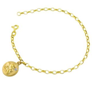 10k Yellow Gold Guardian Angel Charm Bracelet