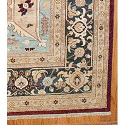 Afghan Hand knotted Serapi Burgundy Wool Rug (12 x 18)