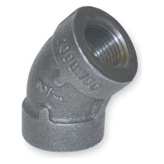 Approved Vendor 1LBH8 Elbow, 45 Deg, Galv Malleable Iron, 1/2 In