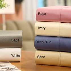 Sateen Solid Combed Cotton 400 Thread Count Sheet Set