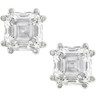 14 kt White Gold 1 1/2ct TDW Asscher Diamond Stud (H I, SI1 SI2) Today
