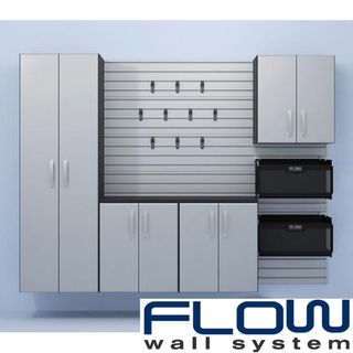Flow Wall Five Piece Silver Cabinet Set