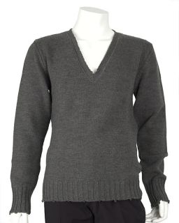 Dolce & Gabbana Mens Grey Wool V neck Sweater