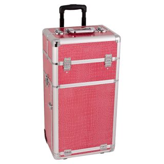 Hot Pink Crocodile Rolling Makeup Case Today $171.72