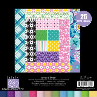 Bazzill Jaybird Street Paper and Cardstock (Pack of 12)