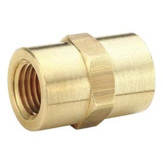 Parker L207P 2 Pipe Coupling, Low Lead Brass, 1/8 In