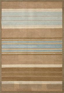 Hand tufted Saxony Brown/ Blue Area Rug (710 X 11)