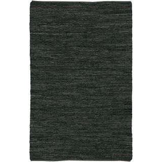 Hand woven Mandara Charcoal Leather Rug (5 x 76) Today $189.99 5.0