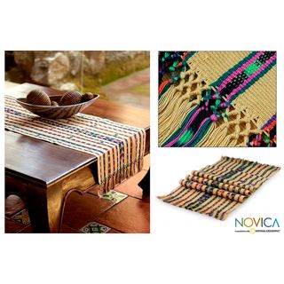Handcrafted Cotton Gifts of the Earth Table Runner (Guatemala