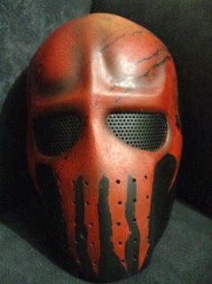Cactus Hobby Custom Airsoft Wire Mesh Army Mask (Red Skull