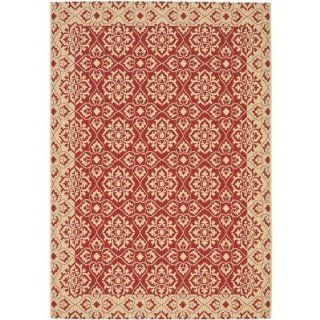 Safavieh CY6550 28 8 Courtyard Collection Red and Cream