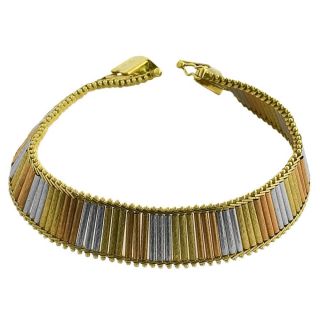 14k Three color Gold 7 inch Athina Bracelet