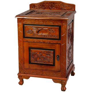 Two tone Carved End Table (China)