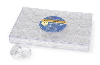 Darice 2025 251 Clear Bead Container with 24 Storage Jars