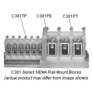 Cutler Hammer C381TP Standard Feed Thru Terminal Block, Pack of 2