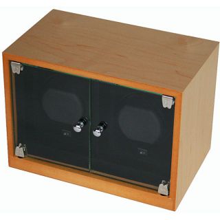 Double Maple Wood Watch Winder with Glass Doors AC/DC Adapter Today $