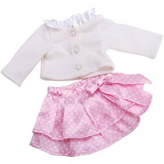 Springfield Collection Pink Skirt White Top 18 inch Doll Outfit Today