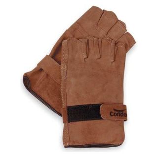 Condor 1VT52 Leather Gloves, Fingerless, Brown, XL, PR