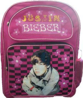 Justin Bieber Pink Medium Size Backpack with Side Mesh