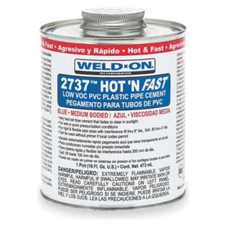 Weld On 13987 Cement, PVC, 8 Oz, Blue