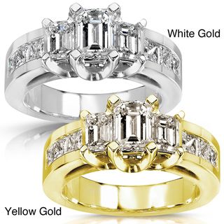 14k Gold 2ct TDW Certified Diamond Engagement Ring (H I, SI1 SI2