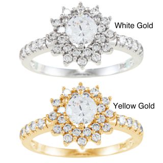 Alyssa Jewels 14k Gold Round Cubic Zirconia Engagement style Ring