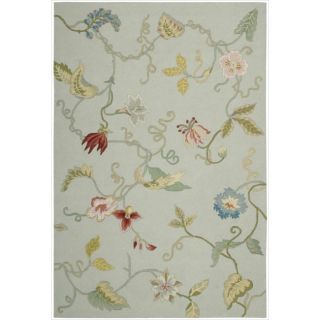 Hand hooked Fantasy Green Rug (36 x 56) Today $74.99 Sale $67.49