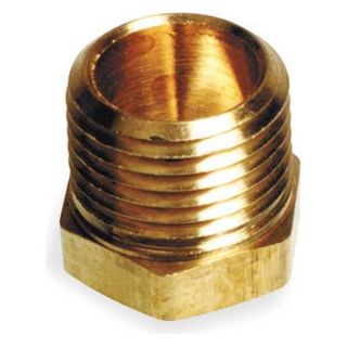 Approved Vendor 6MN94 Hex Head Plug, 1/2 In, Brass, PK 10