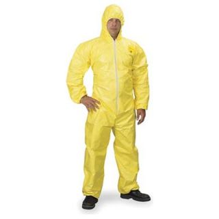 Dupont QC127S Hooded Coverall, Yellow, XL, PK3