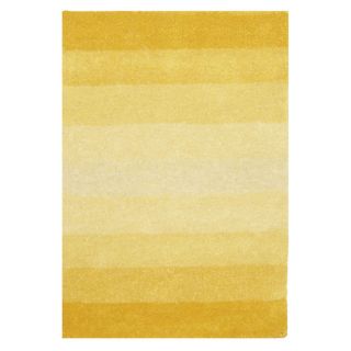 Hand tufted Yellow Stripe Wool Rug (5 x 8)