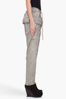 Rick Owens DRKSHDW Grey Poplin Cargo Lounge Pants for women