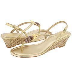 Lilly Pulitzer Sweet Pineapple Wedge Gold Metallic