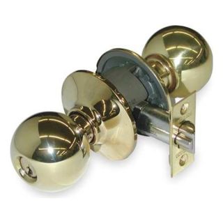 Schlage F80 ORB 605 Storeroom Knob, Orbit, Bright Brass