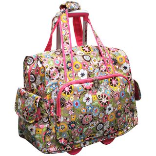 Olympia Luggage Pink Tulip Rolling Fashion Carry on Tote Bag Today $